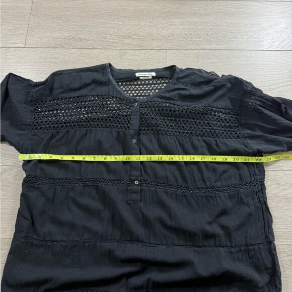 Isabel Marant Etoile Black Chay Top Black Crochet Detail Blouse Top - Picture 9 of 11